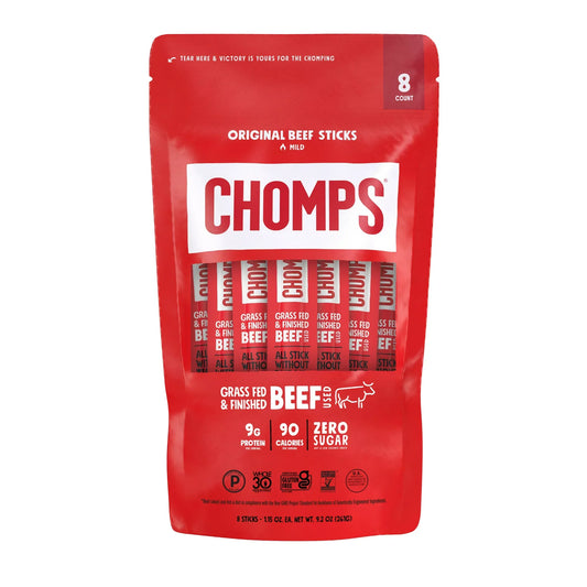 Chomps Original Beef Jerky Sticks, 8 Count