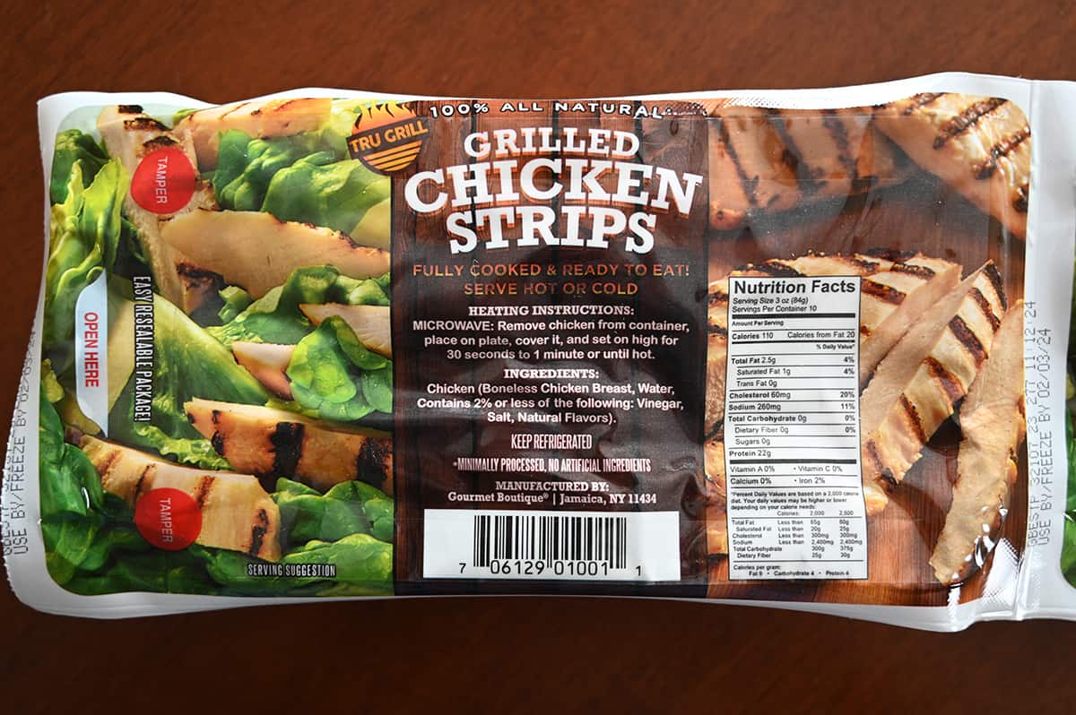 Grilled Boneless Chicken Breast Strips 2-16 oz packages