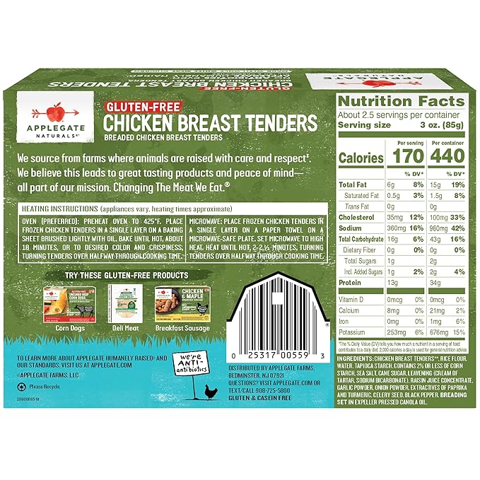 Applegate Natural Gluten-Free Chicken Tenders, 8 oz