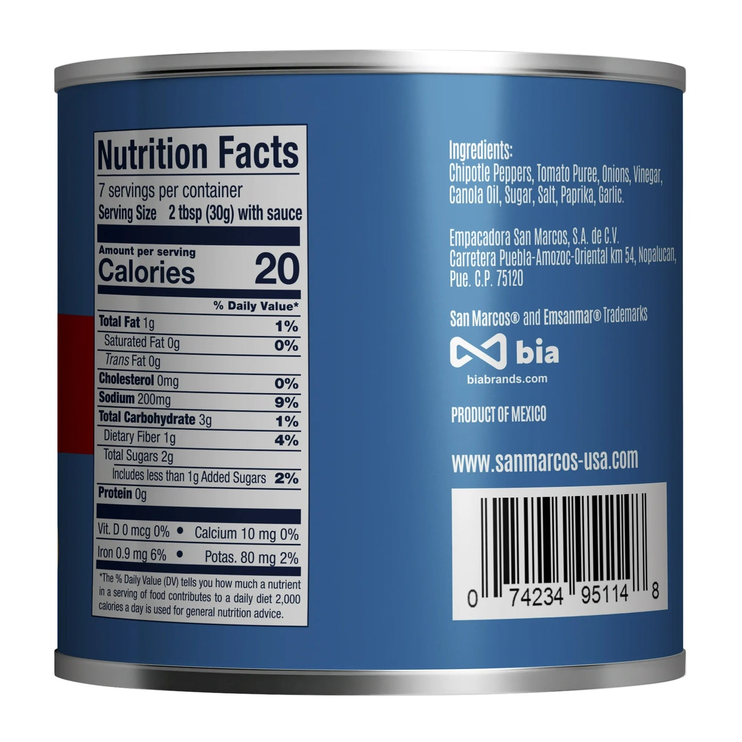 San Marcos Chipotle Peppers, 7.5 oz
