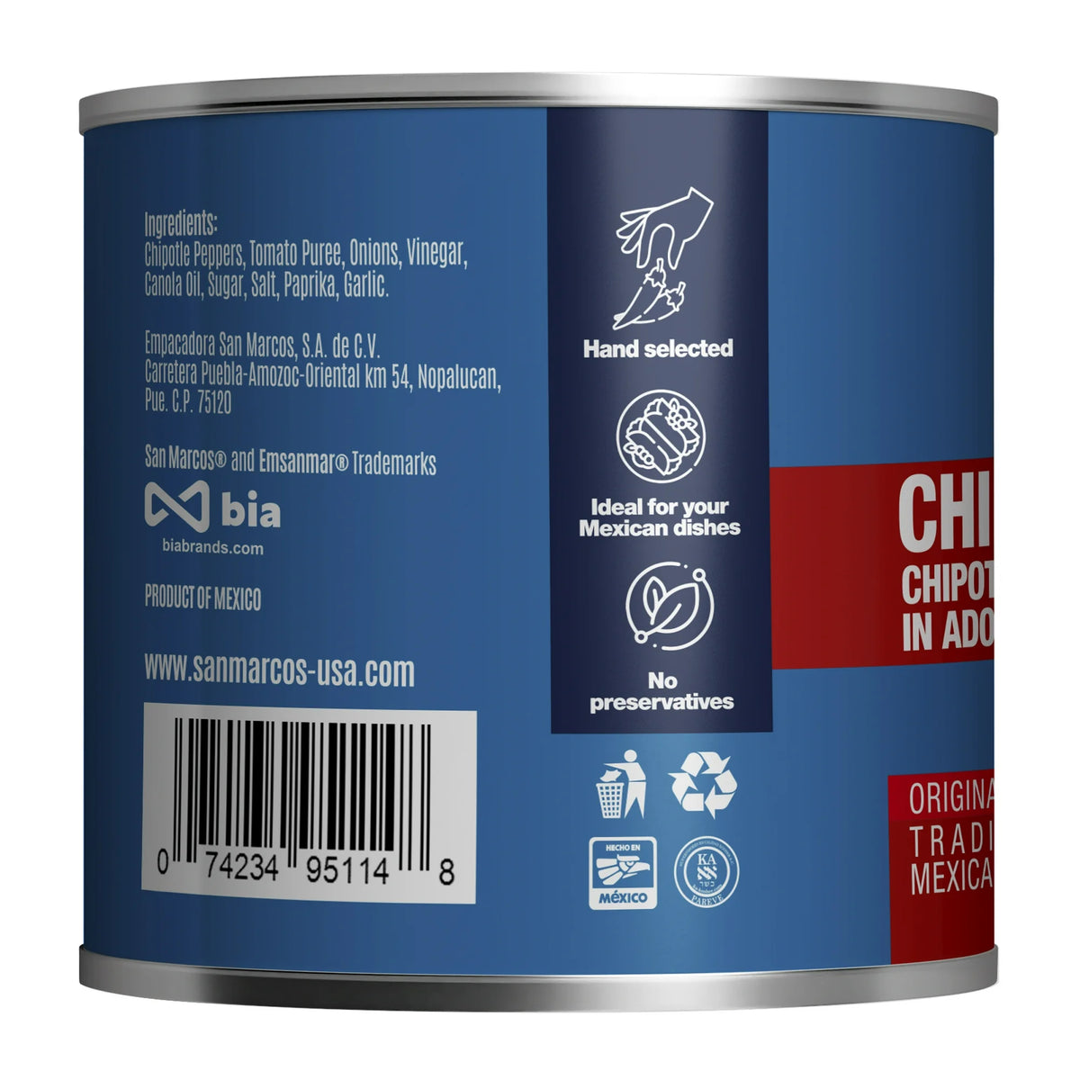 San Marcos Chipotle Peppers, 7.5 oz