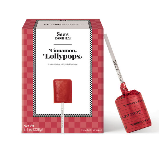 See's Candies Cinnamon Lollypops 8.4oz
