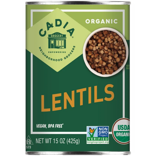 Cadia Organic Lentils, 15 oz