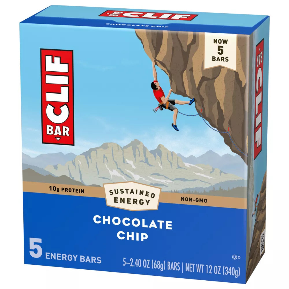 CLIF Bar Chocolate Chip Energy Bars, 5 Count