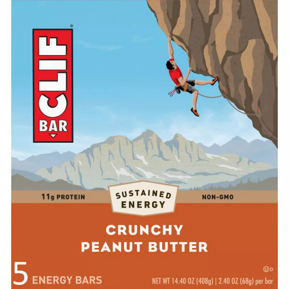 CLIF Bar Crunchy Peanut Butter Energy Bar, 5 Count