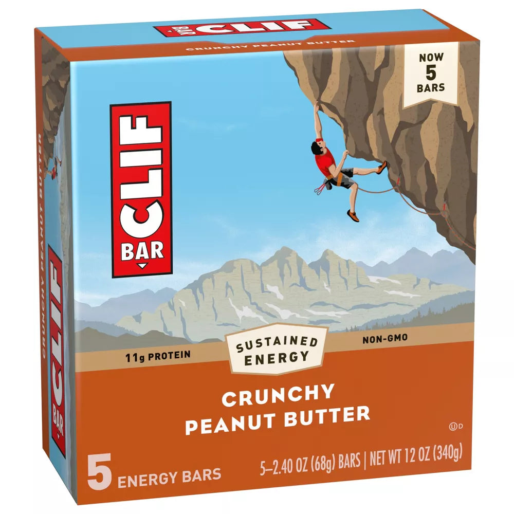 CLIF Bar Crunchy Peanut Butter Energy Bar, 5 Count