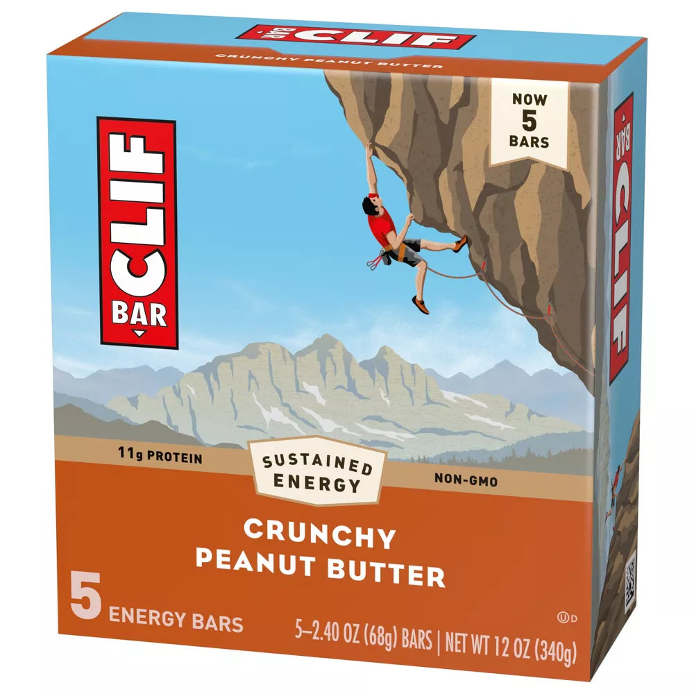 CLIF Bar Crunchy Peanut Butter Energy Bar, 5 Count