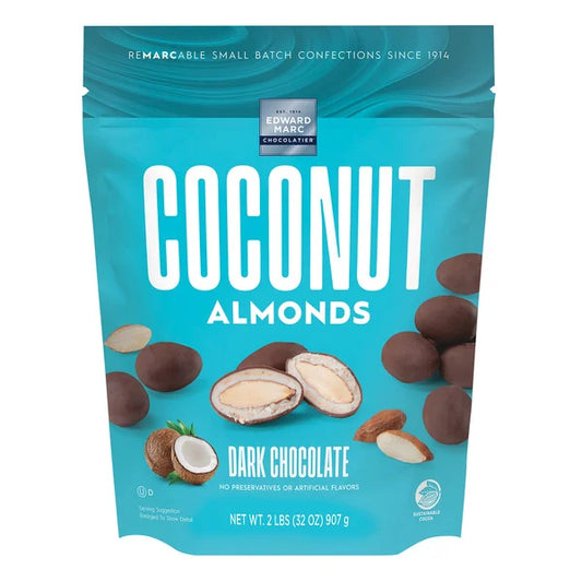 Edward Marc Coconut Almonds with Dark Chocolate, 32 oz