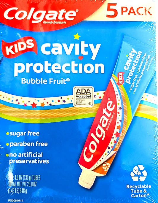Colgate Kid's Cavity Protection Toothpaste Bubble Fruit 5 pack