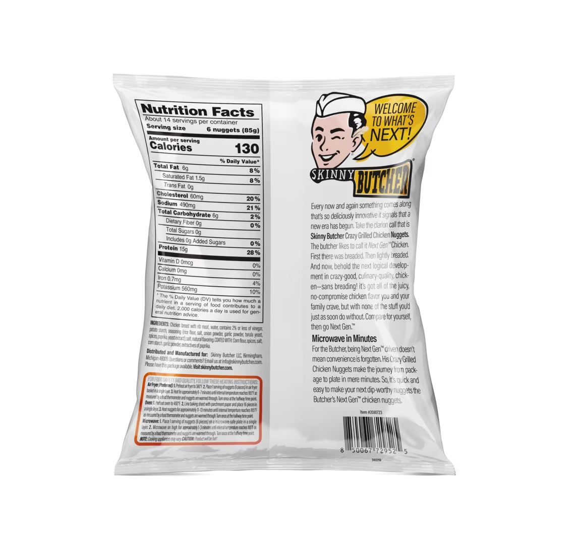 The Skinny Butcher Grilled Chicken Nuggets, 42 oz