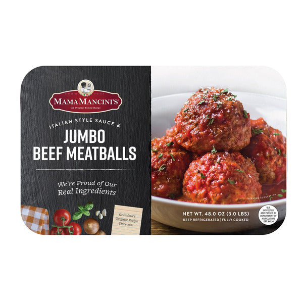 Mama Mancini's Jumbo Beef Meatballs, 48 oz