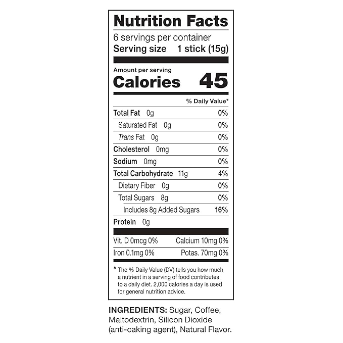 DaVinci Gourmet Vanilla Cold Brew Stick Pack, Instant Coffee Powder, 6 Count