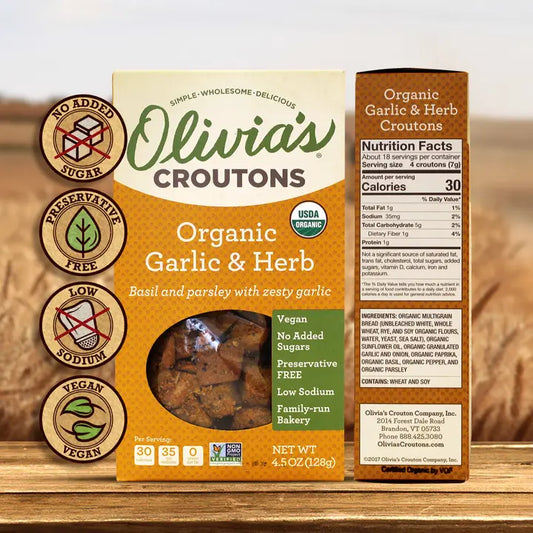 Olivia's Organic Garlic & Herb Croutons