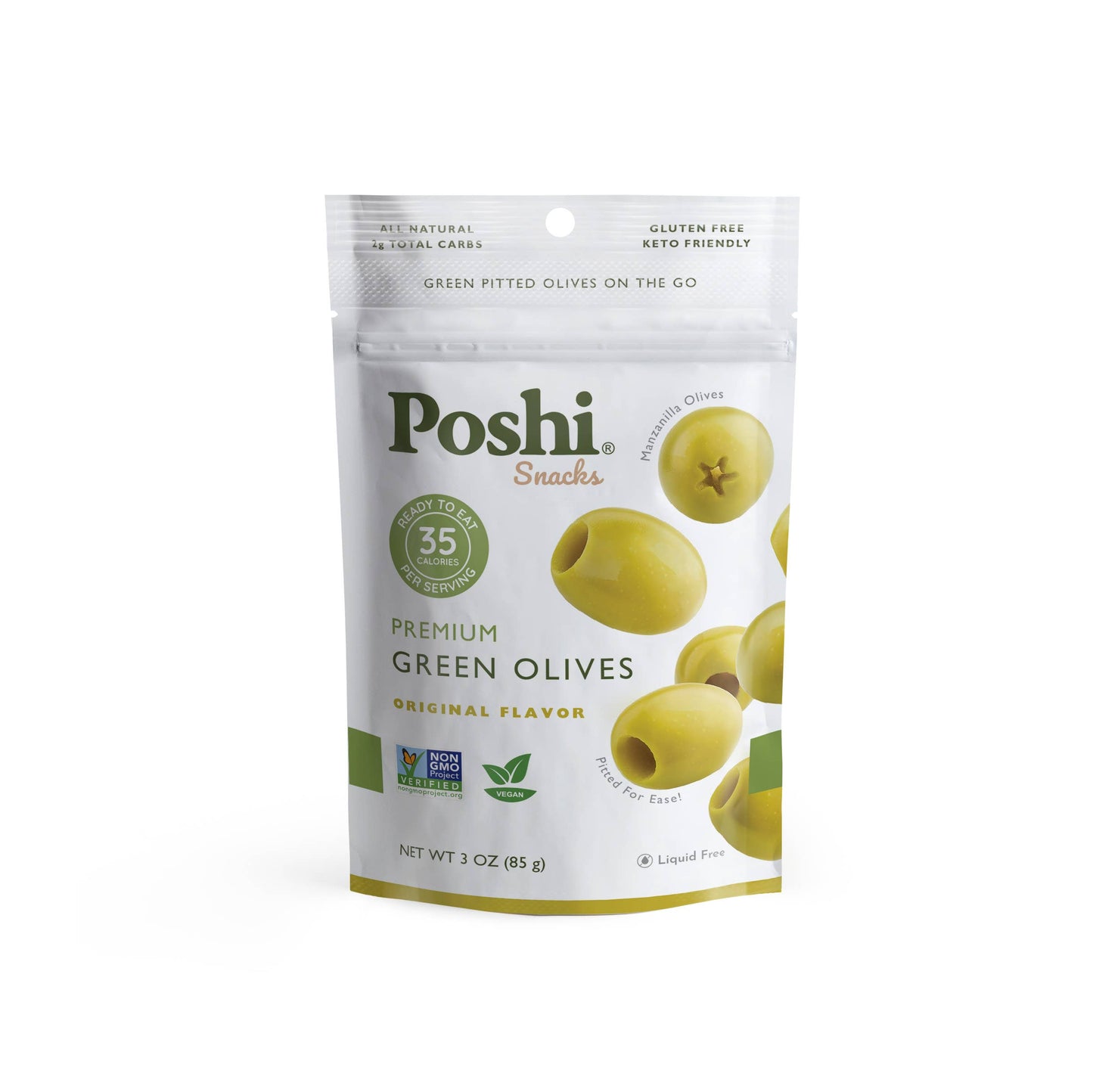 Poshi Olives - Premium Green Olives 3oz