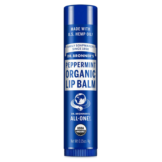 Dr. Bronner's Organic Peppermint Lip Balm, 0.15 oz