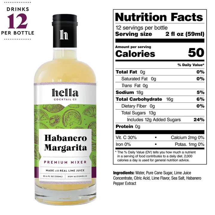 Hella Cocktail Co. - Mixer: Habanero Margarita, 750 Ml (Cert. Non-Gmo)