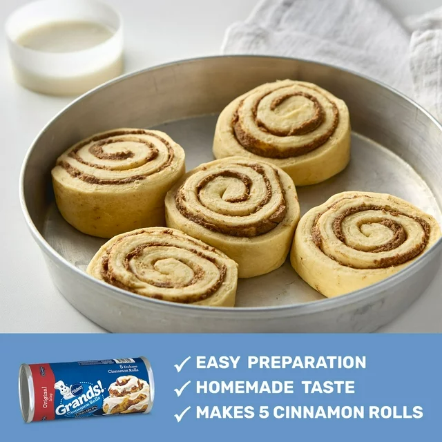 Pillsbury Grands! Cinnamon Rolls with Cinnabon Cinnamon and Original Icing, 5 ct., 17.5 oz