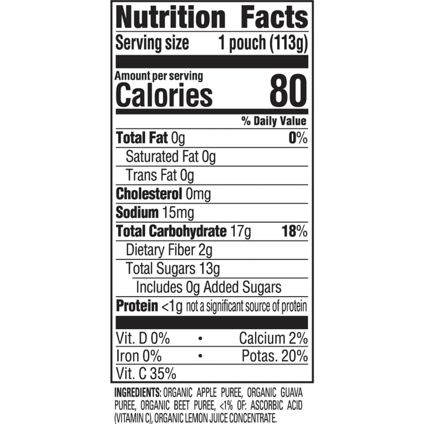 Happy Baby Apple Guava and Beet Baby Food, 4 oz