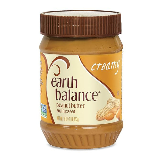 Earth Balance Creamy Peanut Butter and Flaxseed Spread, 16 oz