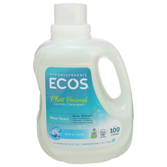 Ecos Free & Clear Laundry Detergent, 100 oz