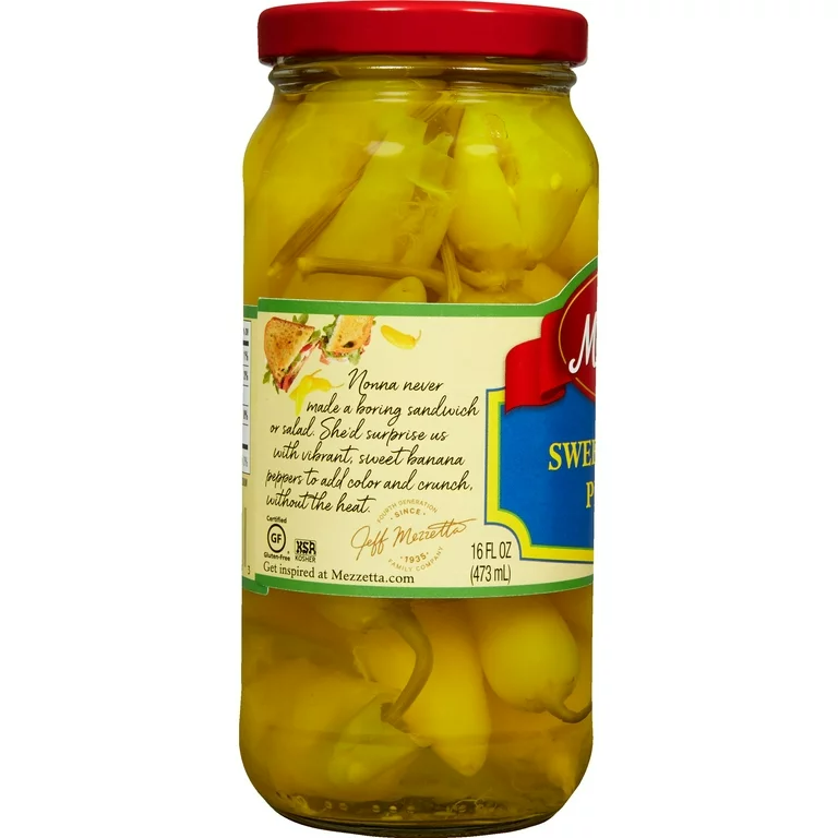 Mezzetta Mild Sweet Banana Peppers, 16 oz