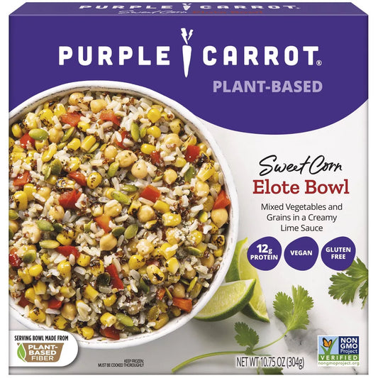 Purple Carrot Gluten Free Vegan Frozen Sweet Corn Elote Bowl, 10.75 oz