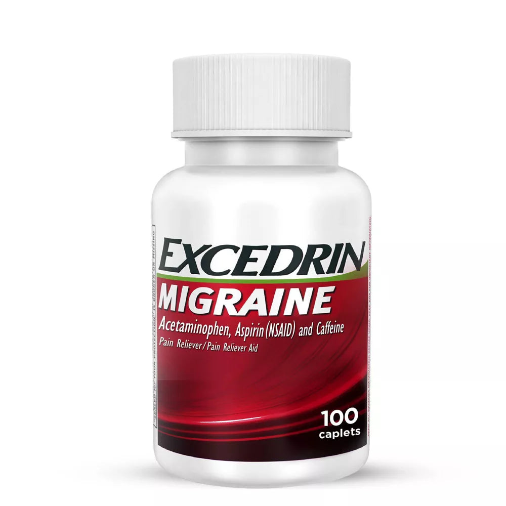 Excedrin Migraine Pain Reliever Caplets, 100 Count