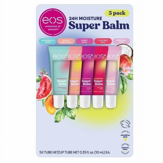 eos Super Balm 24 Hour Moisture, 5 Count