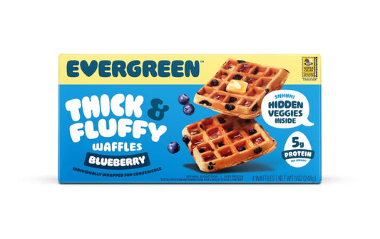 Evergreen Thick & Fluffy Blueberry Waffles, 4 count
