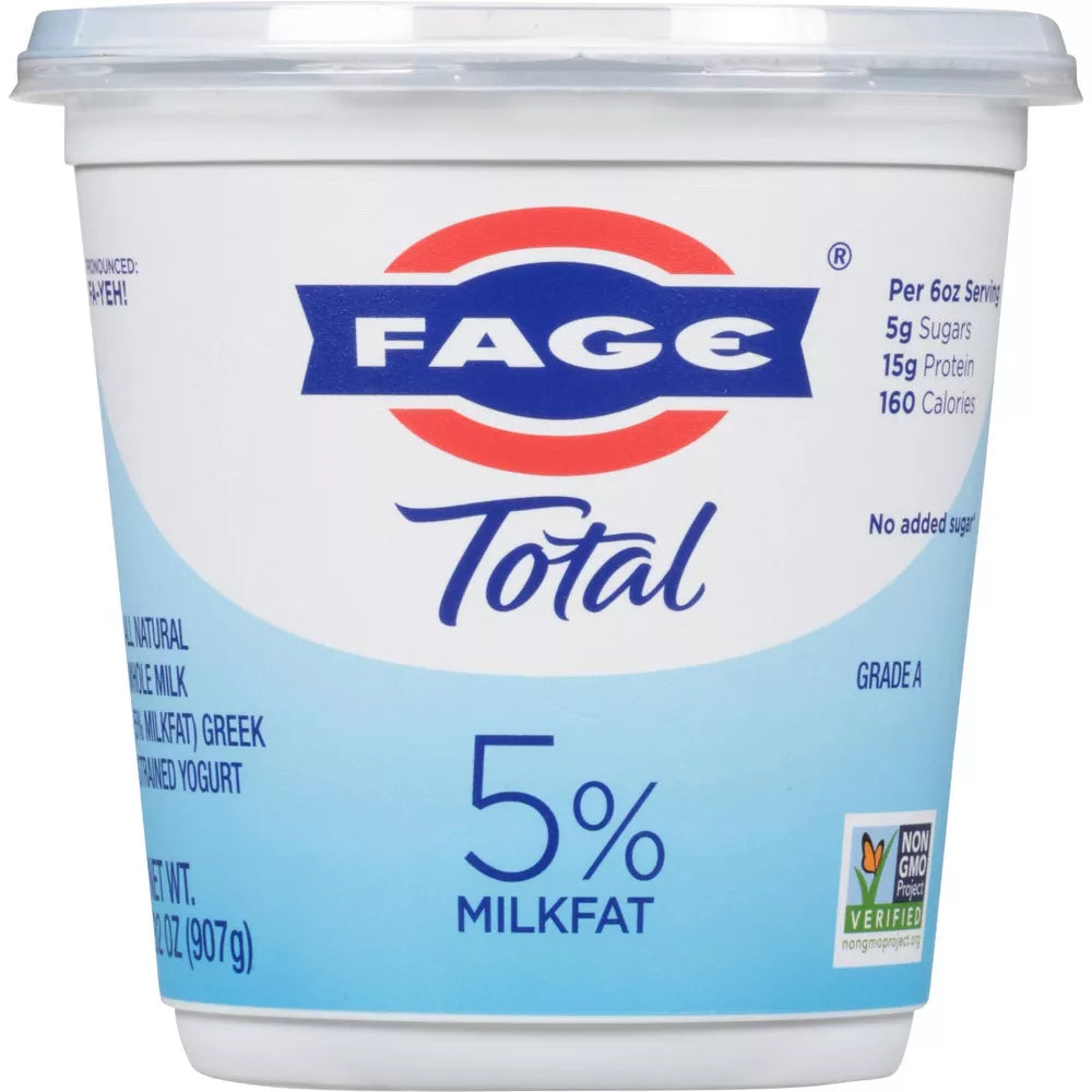 FAGE Total 5% Milkfat Plain Greek Yogurt, 32 oz