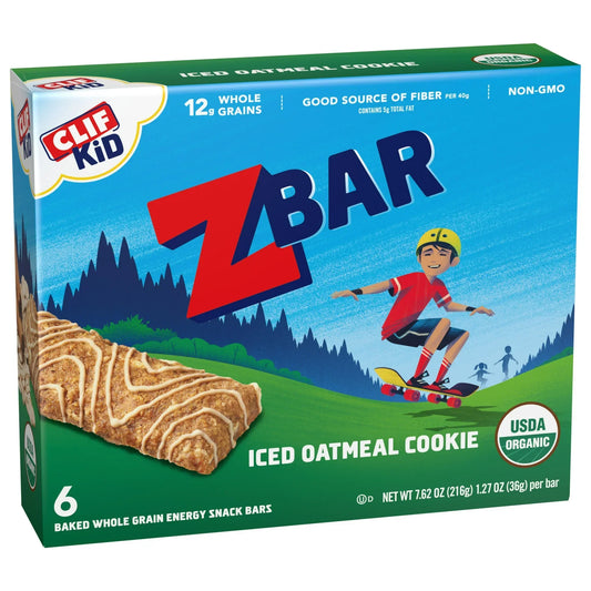 Clif Kid Zbar  Iced Oatmeal Cookie Snack Bars 1.27 oz. (6 Pack)