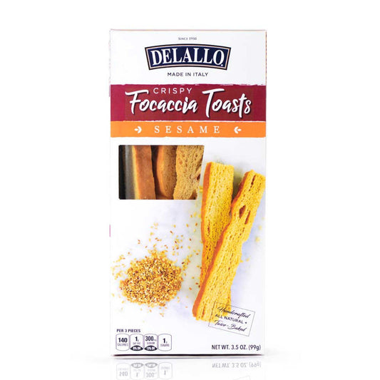 DeLallo Focaccia Toasts Sesame 3.5oz