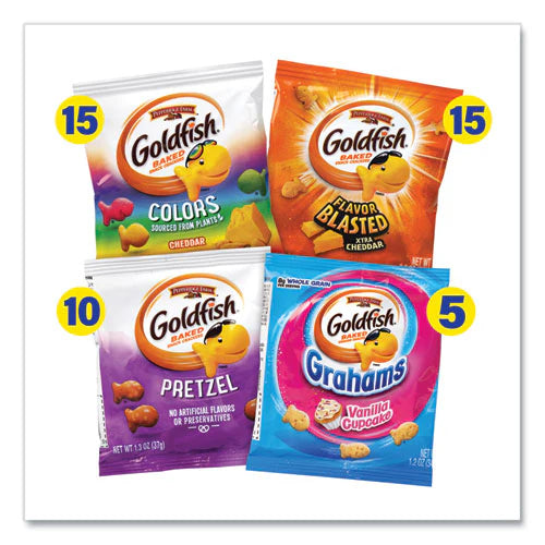 Goldfish Baked Snack Crackers, Variety Pack, 45 ct