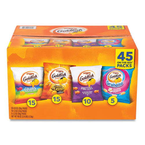 Goldfish Baked Snack Crackers, Variety Pack, 45 ct