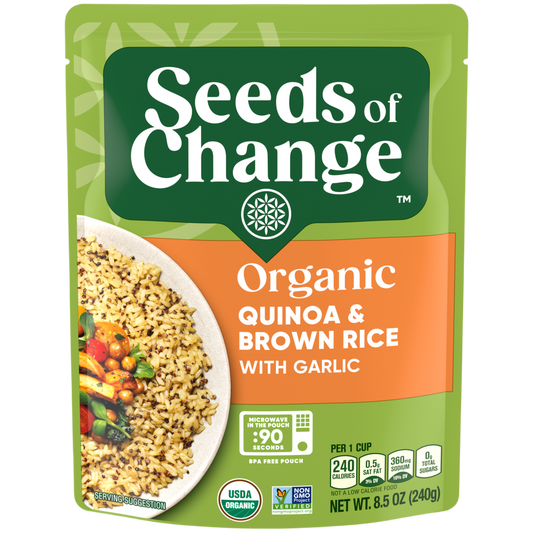 Seeds of Change Organic Quinoa & Brown Rice with Garlic, 8.5 oz