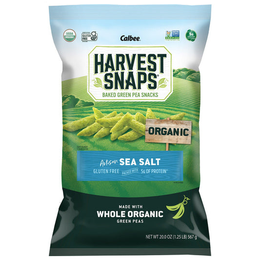 Calbee Harvest Snaps Organic Green Pea Snack Crisps, 20 oz