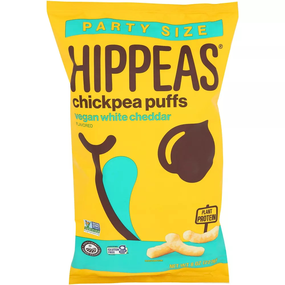 Hippeas White Cheddar Chickpea Puffs, 8 oz