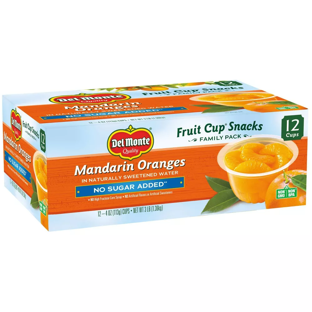 Del Monte Mandarin Oranges Fruit Cup Snacks