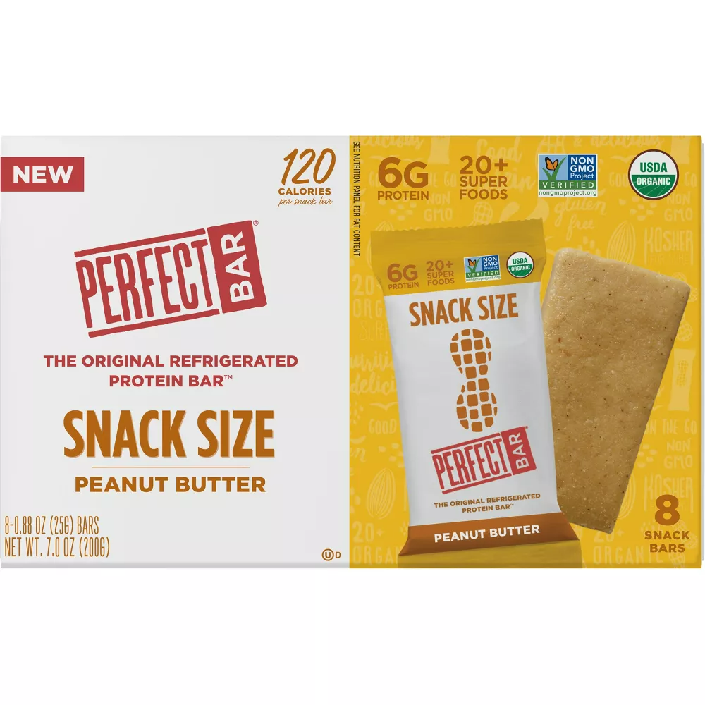 Perfect Bar Peanut Butter Snack Size Protein Bars, 8 Count