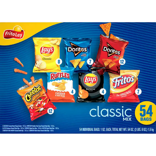 Frito Lay Classic Mix Variety Pack 54 ct, 1 oz