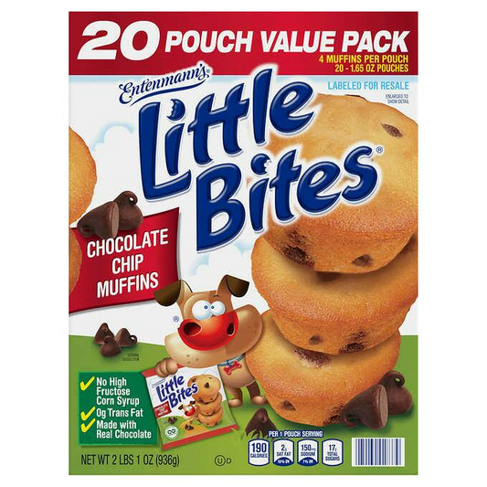 Entenmann's Little Bites Chocolate Chip Muffins 20 ct, 1.65 oz