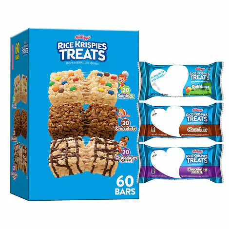 Kellogg's Rice Krispies Treats Variety Pack, 60 Count