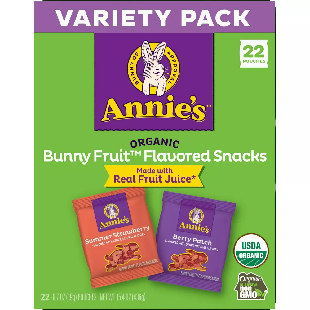 Annie's Bunny Fruit Flavored Snacks - 15.4oz/22ct