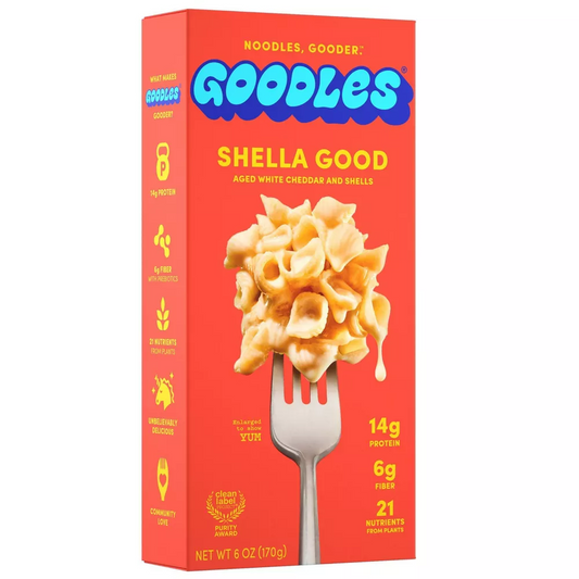 Goodles Shella Good Aged White Cheddar Protein Mac & Cheese, 6 oz