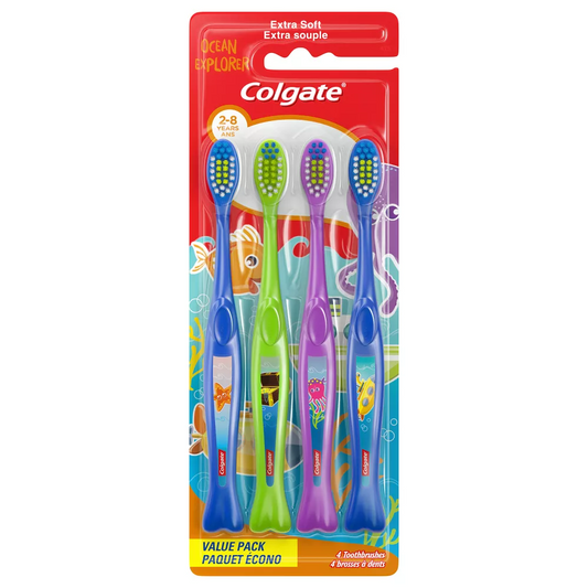 Colgate Kids' Toothbrush Value Pack - Extra Soft - Ocean Explorer - 4ct