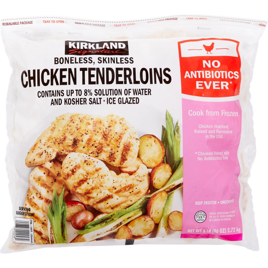 Kirkland Signature Chicken Tenderloins, Boneless Skinless, 6 lbs