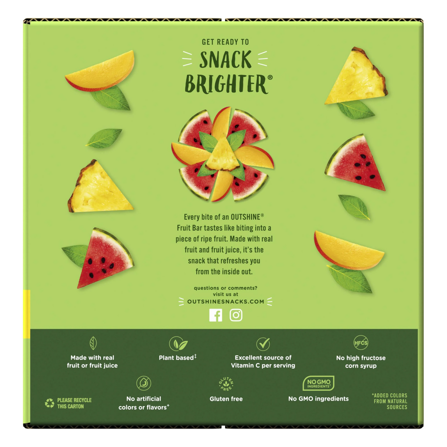 Outshine Mini Fruit Pops, Pineapple-Watermelon-Mango (36 x 36 ct)