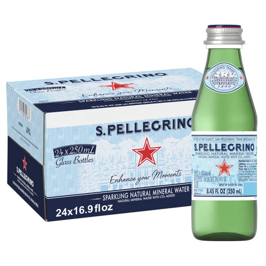 S.Pellegrino Sparkling Natural Mineral Water, 8.45 fl oz, 24 ct