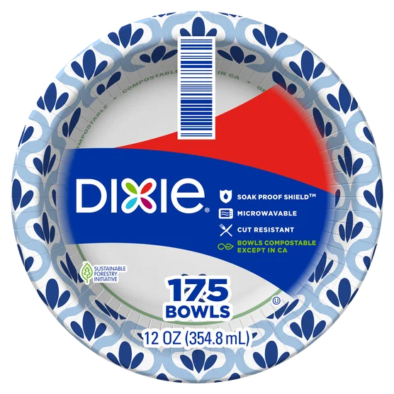 Dixie Paper Bowl, 12 oz, 175 ct