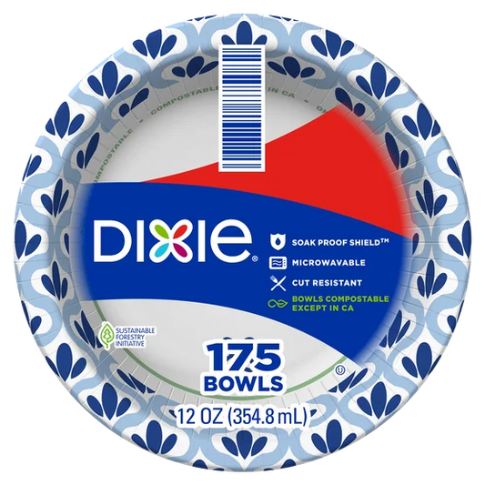 Dixie Paper Bowl, 12 oz, 175 ct